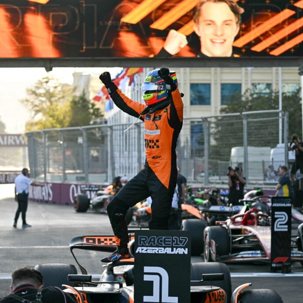 Oscar Piastri trionfa nel Gran Premio dell'Azerbaigian, Leclerc secondo