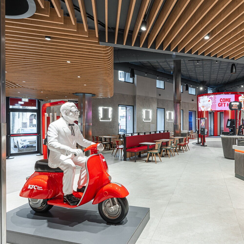 KFC apre il primo flagship store in Italia a Roma: il più grande d’Europa