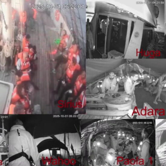 Flotilla per Gaza a rischio scontro navi israeliane manovre pericolose e botta e risposta con Meloni