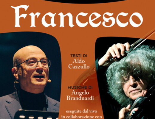 Aldo Cazzullo e Angelo Branduardi presentano lo spettacolo Francesco ad Assisi per l’ottavo centenario
