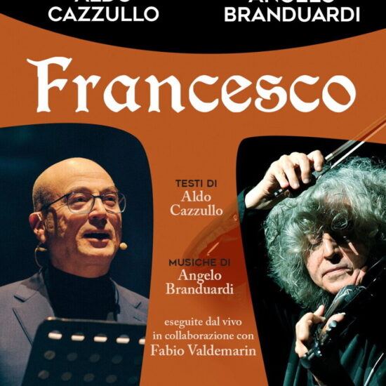 Aldo Cazzullo e Angelo Branduardi presentano lo spettacolo Francesco ad Assisi per l’ottavo centenario